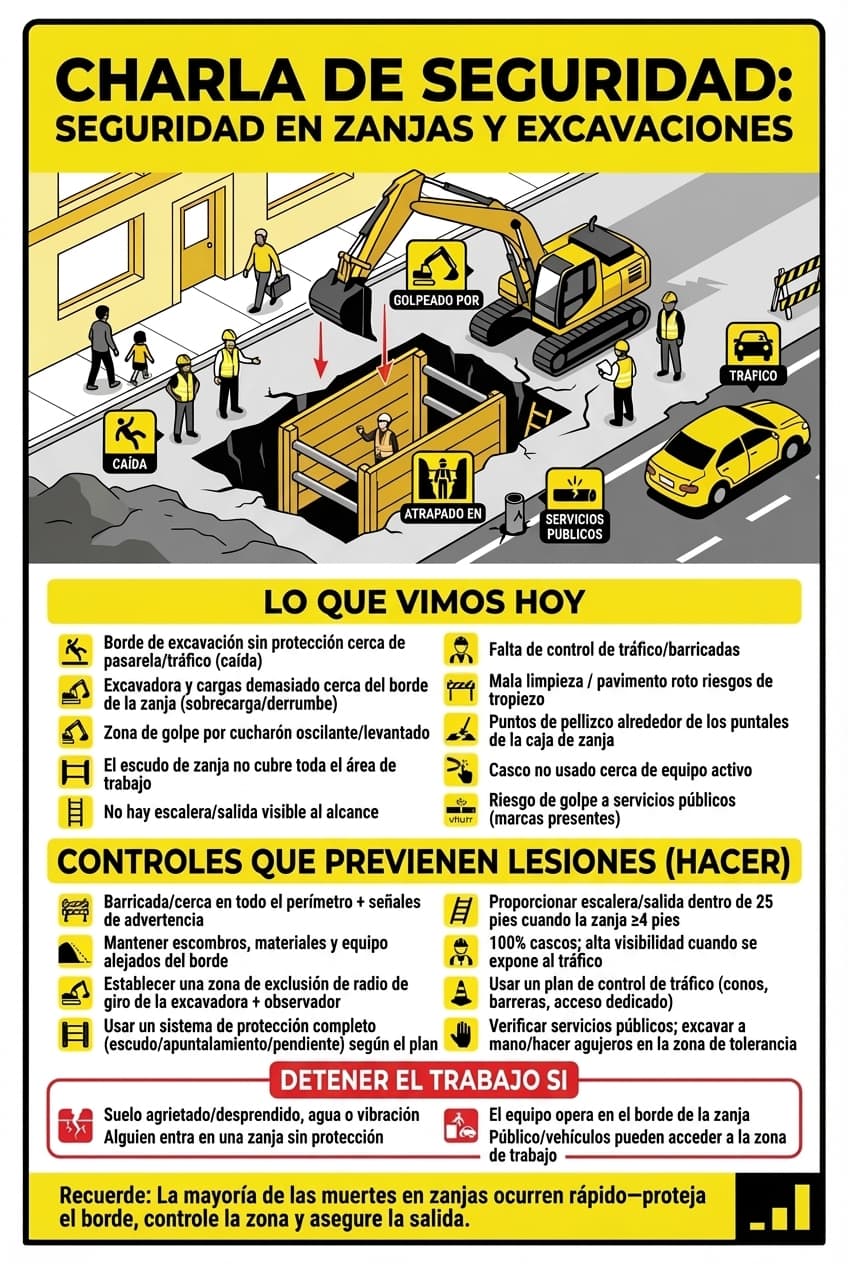 Toolbox talk infographic — Español